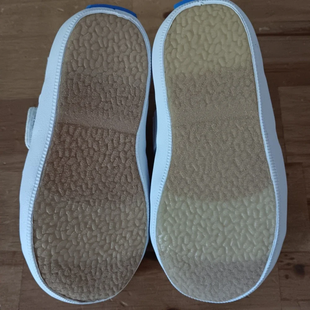 Keds Courtney HL Sneakers Kids 5M White New Iridescent Glitter Hook and Loop